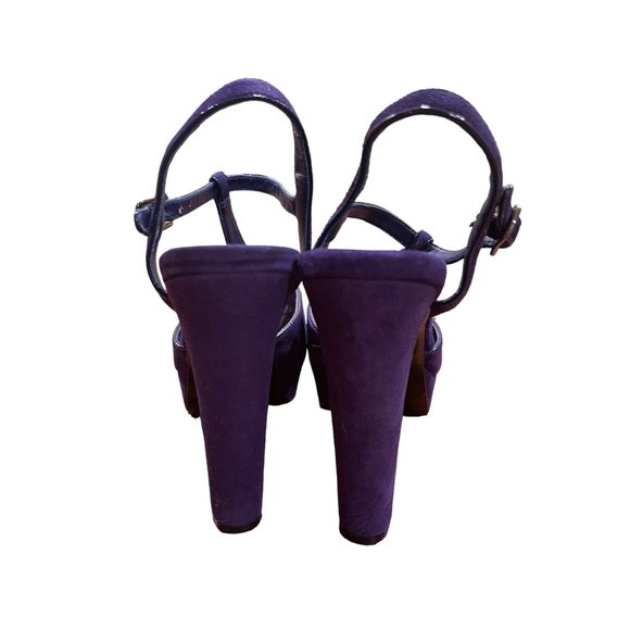 BCBGeneration Purple Platform High Heels Sandals Size 6.5 - Picture 3 of 9